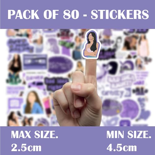 Image of 80 Pcs Olivia Rodrigo Stickers for Journal Laptop Mobile DIY Decor Scrapbooking Sticker