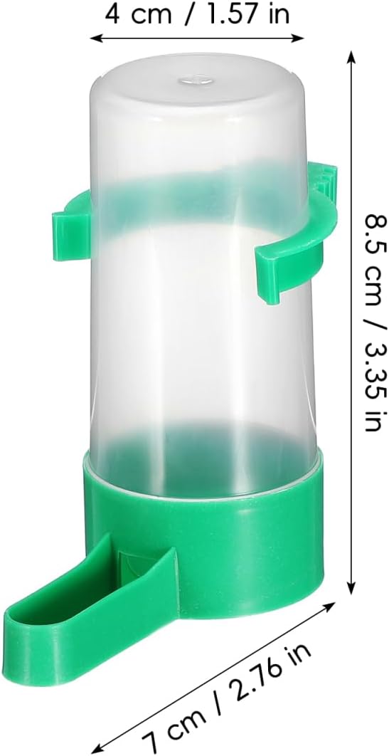 BESTonZON Bird Water Feeder for Cage 10 Pack Automatic Drinking Bowls for Parrots and Pigeons 3.34 X 2.75 X 1.57 in Compact Water Dispenser for Easy Cage Feeding image 4