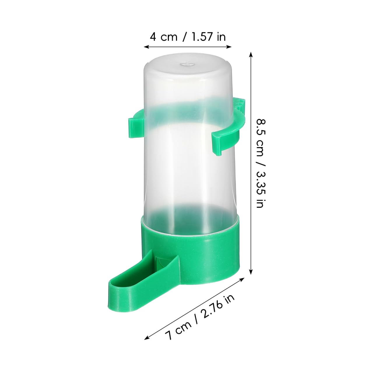 Hohopeti Distributeur d'eau Automatique pour Oiseaux en Cage 10 Pièces Abreuvoir pour Perroquets Et Pigeons Anti-Gaspillage 60Ml Bec Incliné Fixation Universelle en Plastique Abs Robuste