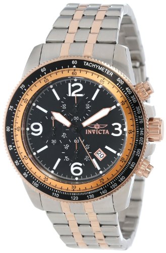 Invicta �C�����B�N�^ Men's 13965 Specialty �N���m�O���t Black Dial Two Tone �X�e�����X�X�`�[�� Watch �j���p �����Y �r���v �i���s�A���j
