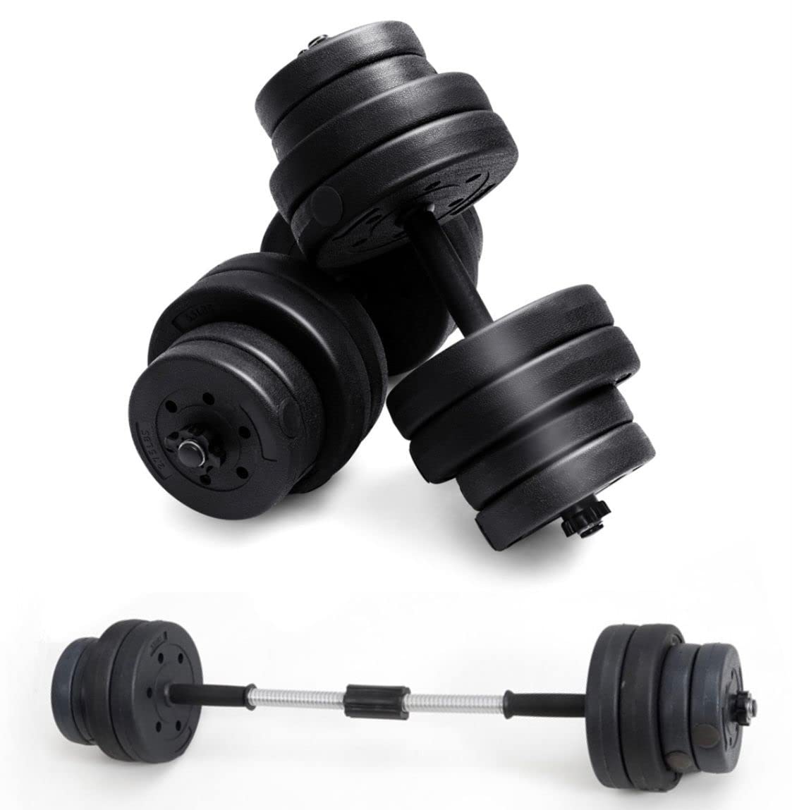 Nightcore 2-In-1 Adjustable Dumbbell Set 66 lbs, Non-Slip Barbell Set for Home Gym Exercise, Free Weight Dumbbell In Pairs For Strength-Training, Body-Building & Weight-Losing