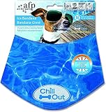 ALL FOR PAWS Chill Out - Bandana de hielo para perro, bandana de enfriamiento instantáneo para mascotas, bufanda transpirable para perro y gato, collar de hielo para verano, M, azul (mediano)