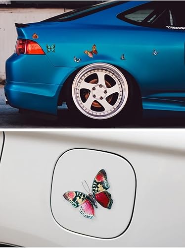 Miniatura 4 de Calcomanías de vinilo de mariposa para automóvil, diseño de mariposas e insectos, impermeables, para parachoques, automóviles, motocicletas, cascos,