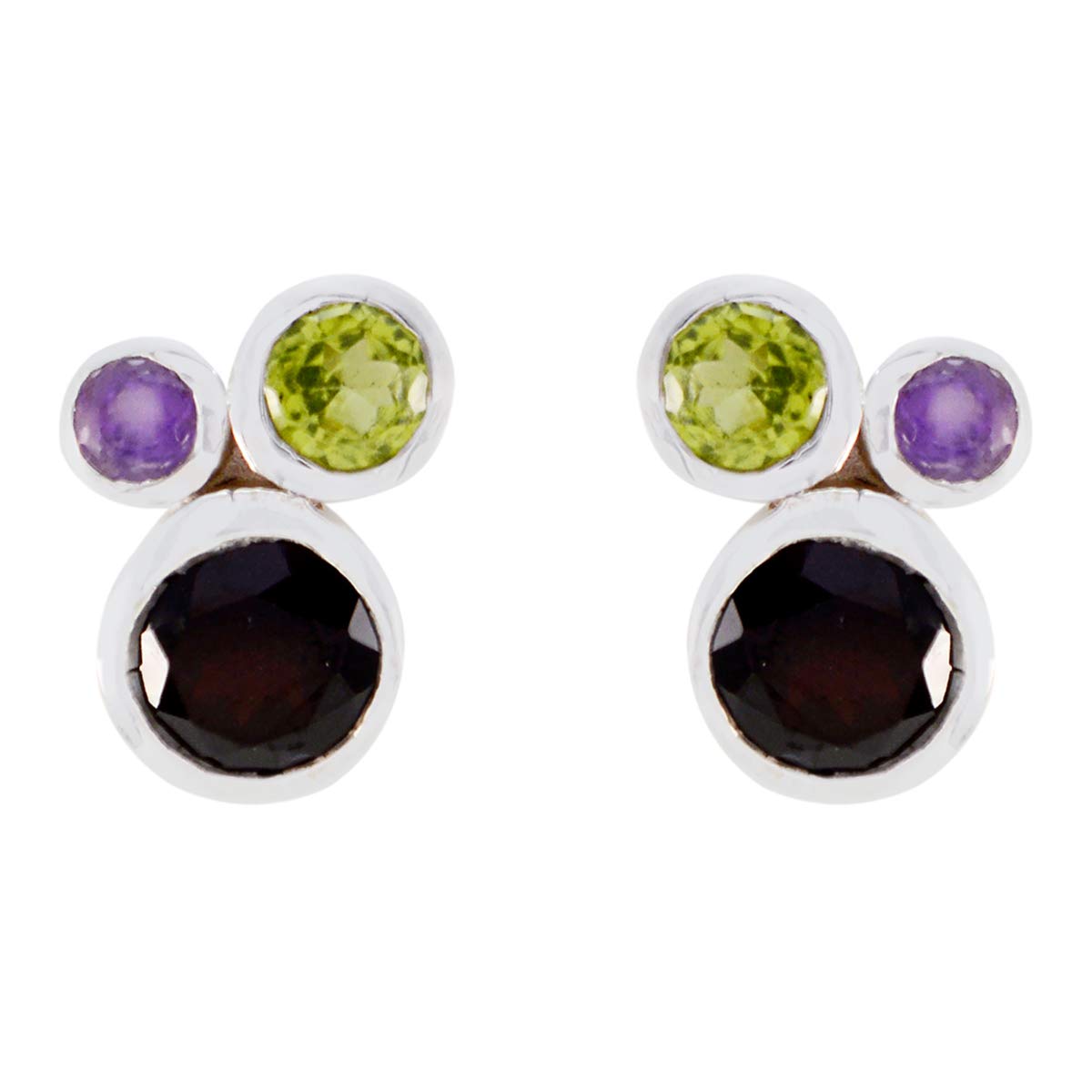 Boucle d'oreille multi argent 925 RIYO style bohème pour sortie chic