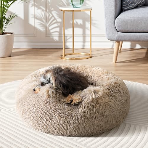 Westen-Home-Calming-Small-Dog-Bed-Donut-Washable-Dog-Beds-for-Small-Dogs-Anti-Slip-Round-Fluffy-Plush-Cute-Dog-Bed