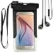 Produktbild Vangoddy Handy Wasserdichte Tasche für ZTE Zmax Champ/Zmax Pro/Axon 7S/max XL/Blade Spark/X Max/V7 Plus/max 3/A602/A2 Plus/V8 Pro/Nubia N2 M2 Z17 13,2 cm 14 cm 15,2 cm Kopfhörer, schwarz