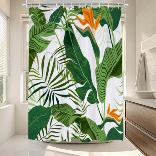 Rideaux baignoire polyester de qualité supérieure 140x190cm motif feuille - 5