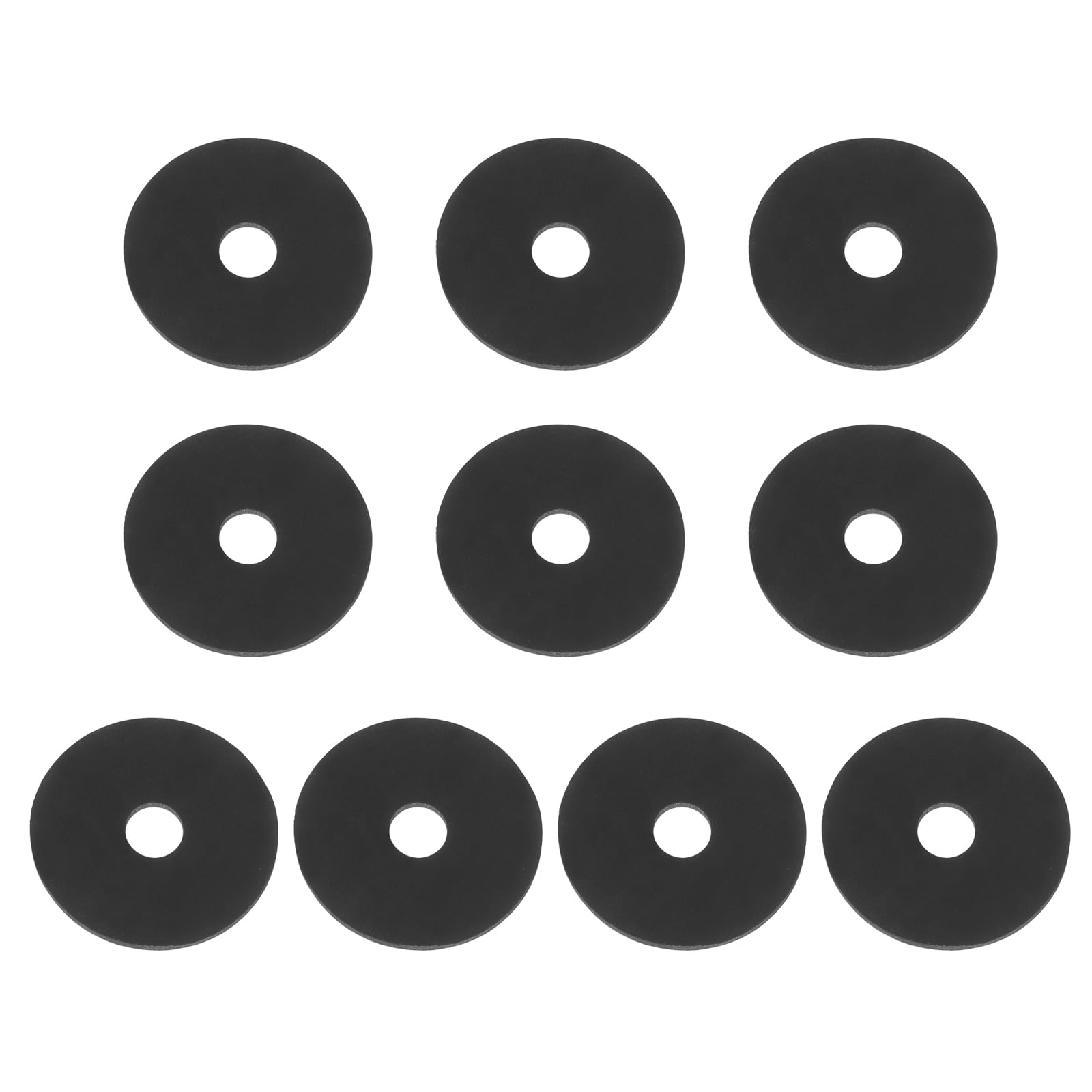 PATIKIL M5 Silicone Flat Washer, 10 Pcs 5mm ID 20mm OD Plain Washer Grommets O-Ring Sealing Gasket Spacer for Faucet Pipe Water Hose Shower Door Handles, Black