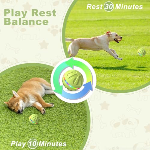 Bolpetizo HAN-8002US-G Interactive Dog Toys Ball, Active Rolling Ball With Remote Control Led Lights thumb #6