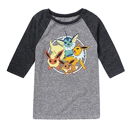 HYBRID APPAREL - Pokémon Eevee Group - Kids Raglan Graphic T-Shirt