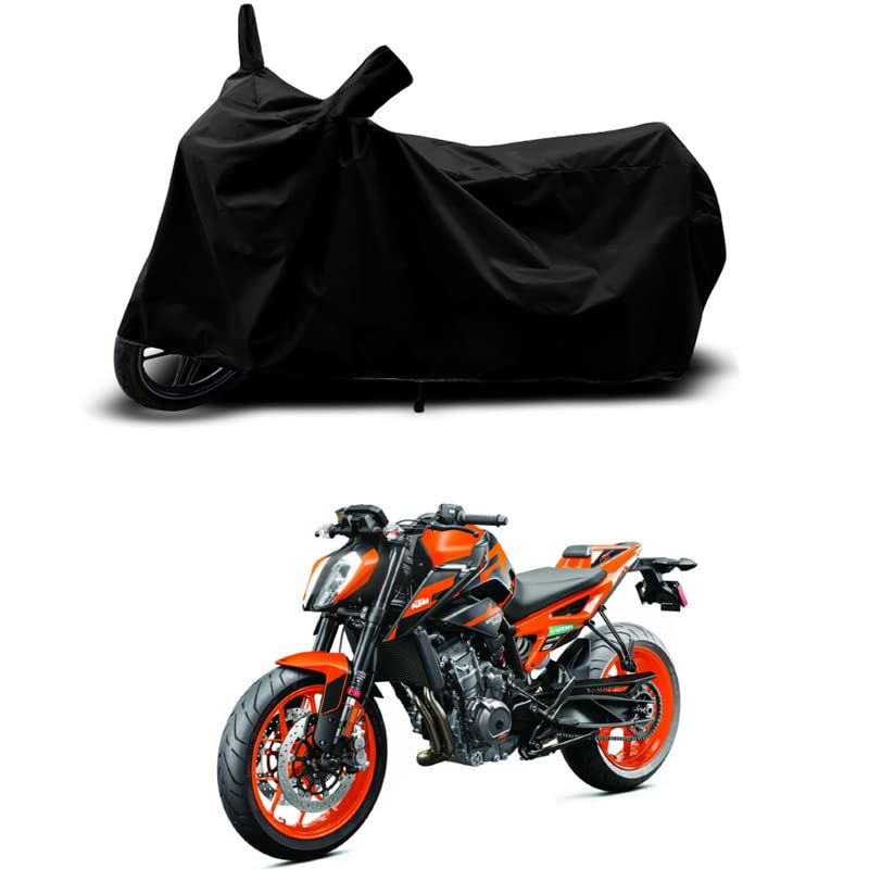 Image of 100% Scratchproof /UV-Rays /Heat Protection /Birds Dropping /Water Resistant /Dust Proof /Waterproof /Full Bike Scooty Two Wheeler Body Cover Compatible for 890 Duke STD All Varients[Black]