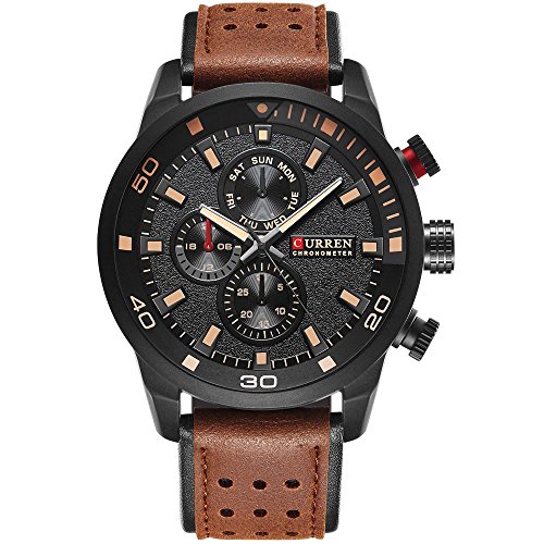 Curren original brand men s sports waterproof leather s…