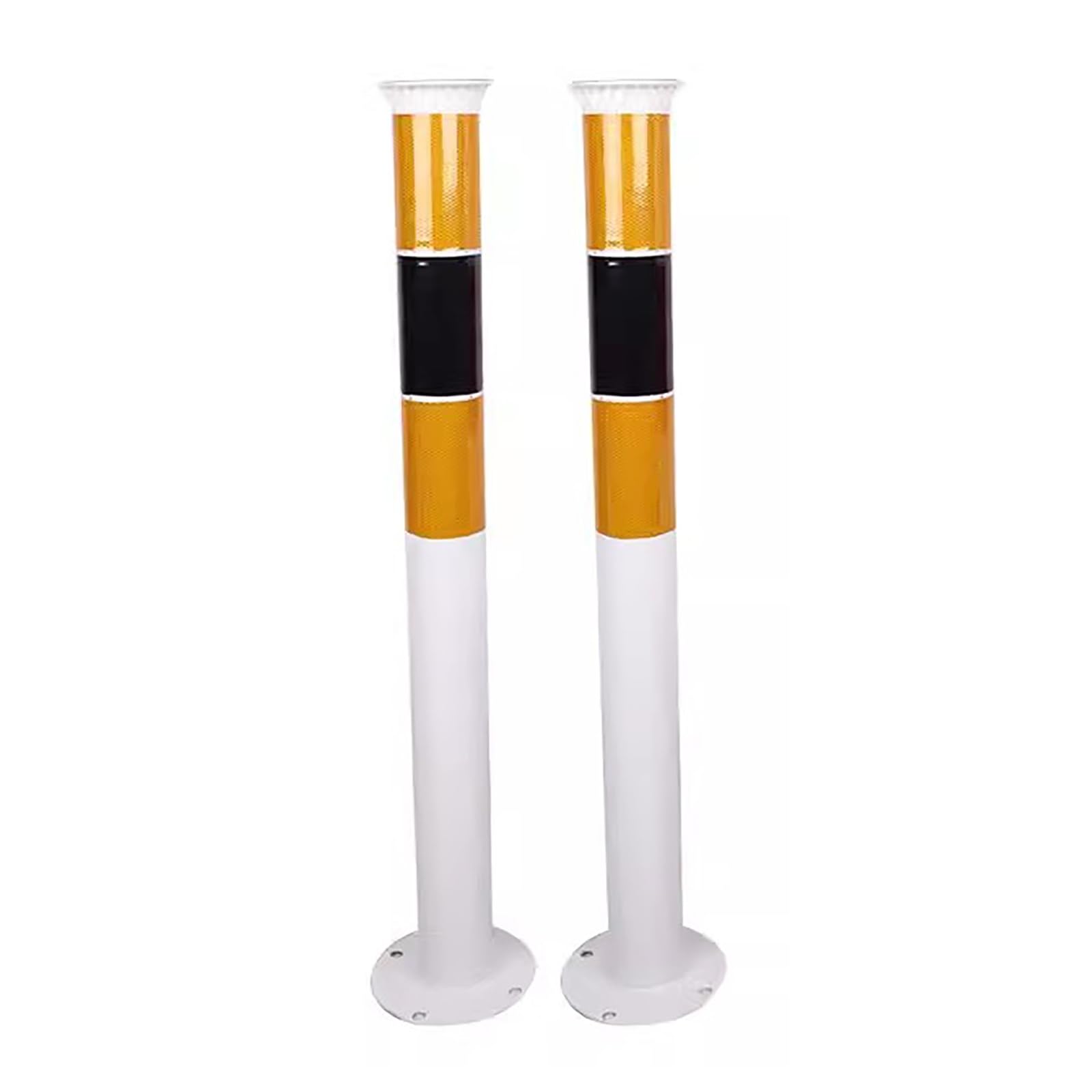 WDSOPK Traffic Safety Bollard, 2Pcs Safety Bollard, 12cm Diameter Parking Bollard, for Traffic-Sensitive Area/Garage Lot/Warehouse/Driveway （Yellow）