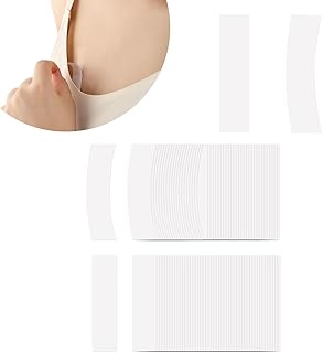 BlingKingdom 100pcs Fashion Double Sided Body Tape for Clothes and Dress Transparent Skin Tape Extra Adhesive Dress Tape with Long Strips and Fan-Shaped Strips for All Fabric Types and Sensitive Skin - Buy now