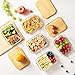 Vtopmart 5 Pack 35oz Glass Containers with Bamboo Lids, Meal Prep Food Storage Containers, BPA Free, Microwave & Dishwasher Safe