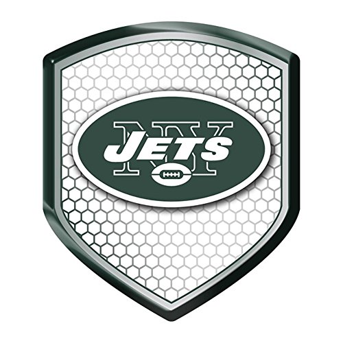 New York Football Jets Reflector Shield Emblem - Easy Peel & Stick Decal for Cars, Trucks, mailboxes, Doors and More
