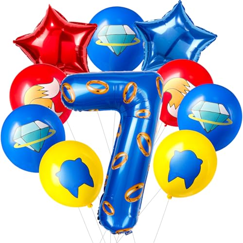 Image of number 40 inch blue and gold ring balloon set birthday number decoration aluminum film balloon suitable for boys and girls blue theme party cartoon party decoration supplies (7)