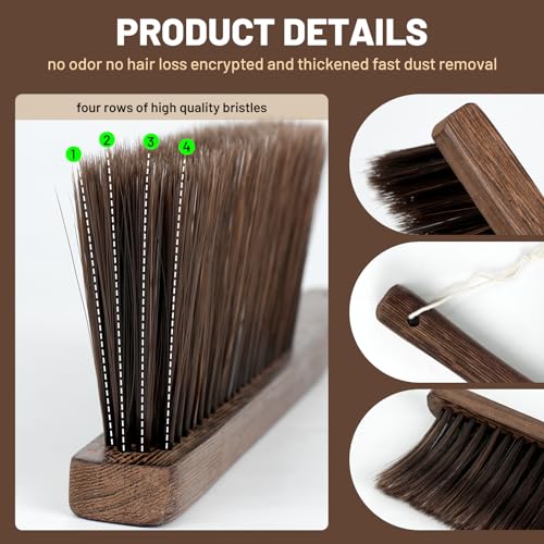 Image of Hand Cleaning Brush Set -Soft Bristles Dusting Brush for Bed,Couch,Draft,Garden,Furniture,Air Conditioning Vents,Computer, No Scratches-2pk