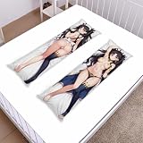 HSDICS Anime Body Pillow Case Full-Body Manga Print Otaku Gift Pillow Cute Double-Side Decor Soft Game Cushion Double-Sided Anime Fans Gift 60cm x 180cm