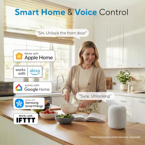 Image of ULTRALOQ Bolt Fingerprint WiFi Smart Lock with Handle, App Remote Access