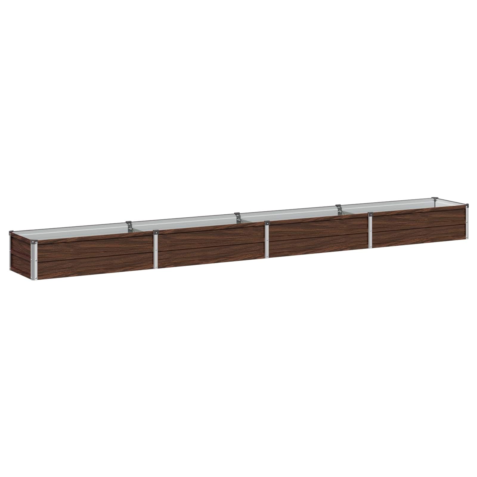 vidaXL Jardin surélevé Noir 320 x 40 x 24 cm Acier laminé à Froid