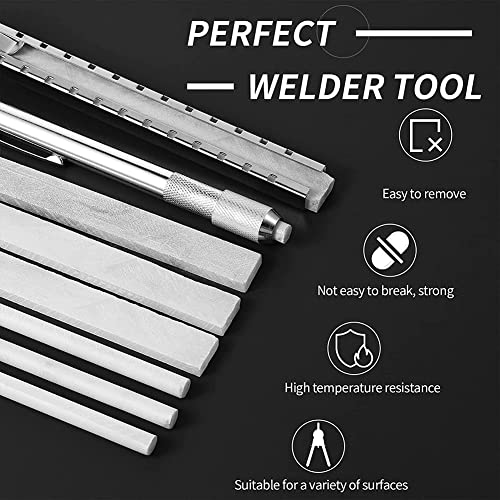 Rouufgeg Soapstone Holder Soapstone Pencil Round Flat Aluminum Welding Tools Flat Soap Stone Markers Removable on Steel,Aluminum - Image 2