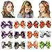 Produktbild 12 Stücke 3"Windrad Haarspangen Halloween Kürbis Ripsband Clips Bögen Einfarbig Krokodilklemmen Boutique Haarbögen Für Baby Mädchen Kleinkinder Kinder