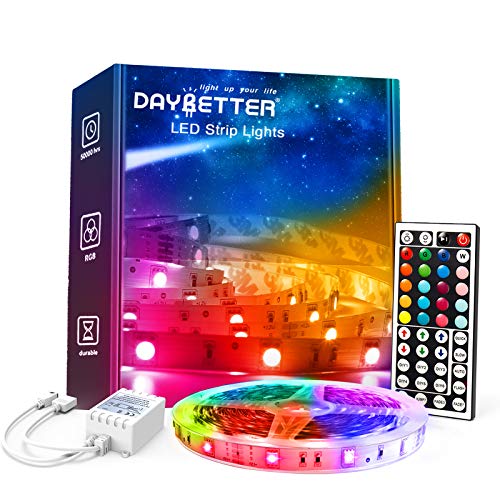 DAYBETTER Led Lights for Bedroom, 32.8ft Led Strip Lights RGB Col...