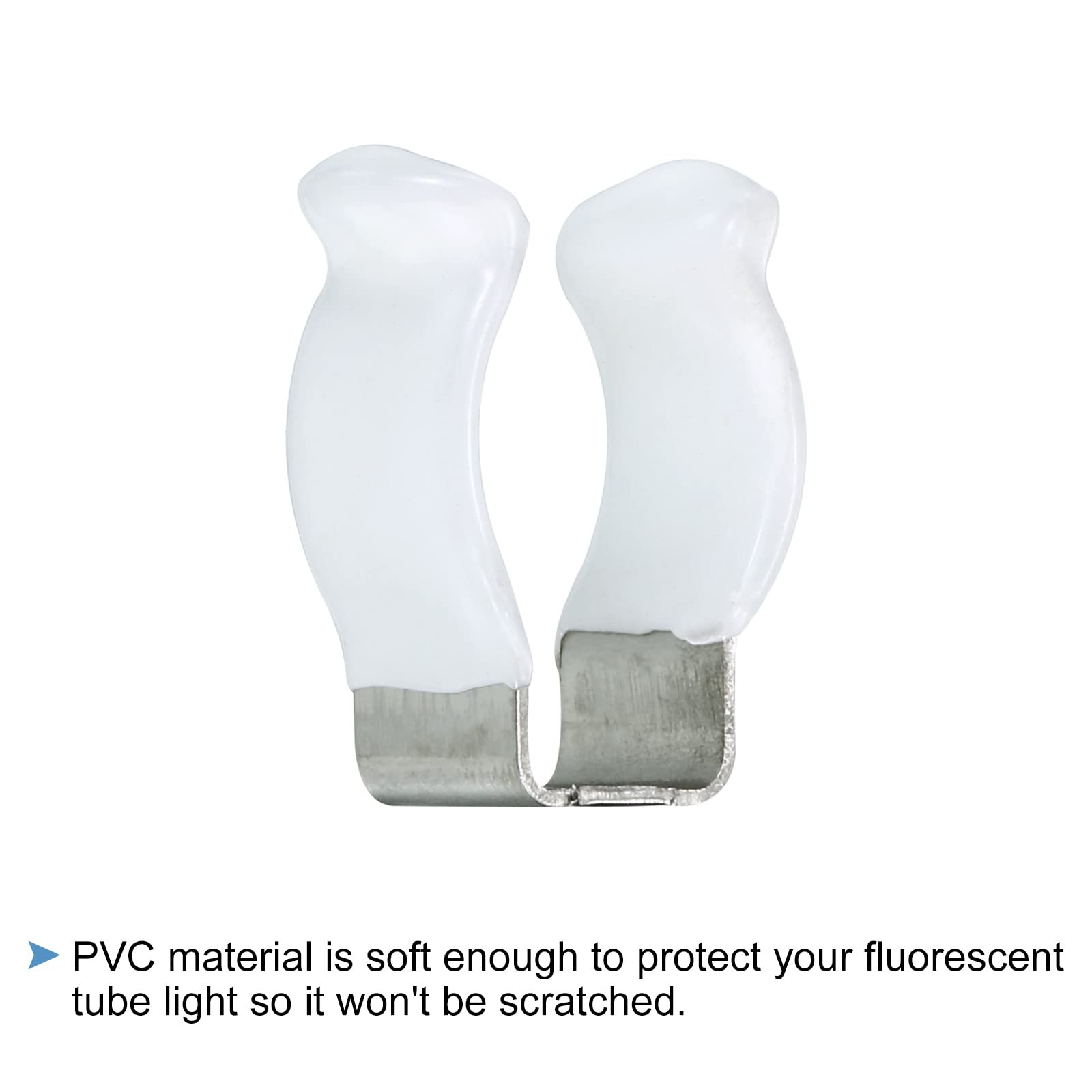 sourcing map 10 Piezas Soportes para Tubo Fluorescente T5, U Clips para Tubo LED Luz, Soporte Abrazadera Acero Inoxidable de Montaje con Tornillos