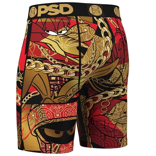 PSD Mens Boxer Briefs - Looney Tunes Luxury, 7 Inch Inseam, Moisture-Wicking, Boxer Briefs for Men Pack3