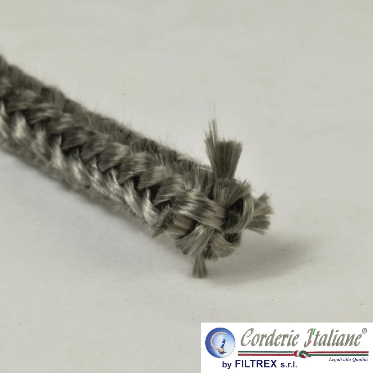 Corderie Italiane Fiberglas-Stab, 8 Mm Durchmesser, 10 M Lang, Hitzebeständig Bis 550°C, Grau