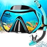 Hydomi Schnorchelset Erwachsene Anti-Fog Taucherbrille mit 180° Panorama Sichtfeld, Dry Top...