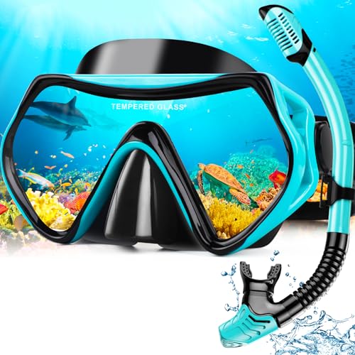 Hydomi Schnorchelset Erwachsene Anti-Fog Taucherbrille mit 180°...