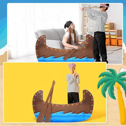 Beeveer Canoe Cardboard Cutout Stand Up Set Beach Nautical-Inspired Events Camping-Themed Canoe Photo Props Stand Up for VBS Vacation Bible School Party Supplies - Image 7