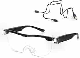 Occhiali Di Ingrandimento Con Luce LED - Lente 200% Mani Libere Per Lettura E Hobby - Foto 8