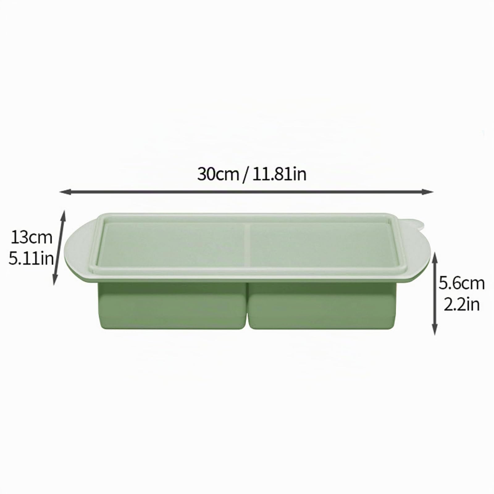 Plateaux de Congélation en Silicone Extra Larges avec Couvercle Lot de 4 | 2 Tasses par Compartiment Pour Congeler Soupes Bouillons et Sauces Facilement