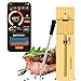 Produktbild AIRMSEN Fleischthermometer Kabellose, 110m Bluetooth Grillthermometer mit IPX7, Digital Meat Thermometer für Ofen Grill Küche BBQ Backofen Rotisserie, Perfekter Fleischgenuss via App