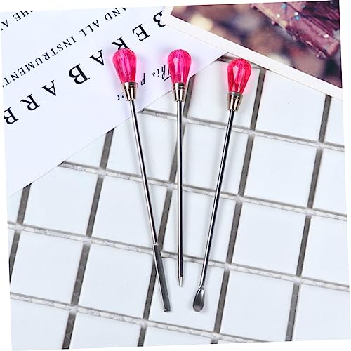 Outanaya 2pcs palos acrílicos para mezclar gel y puntero para uñas miniatura 3