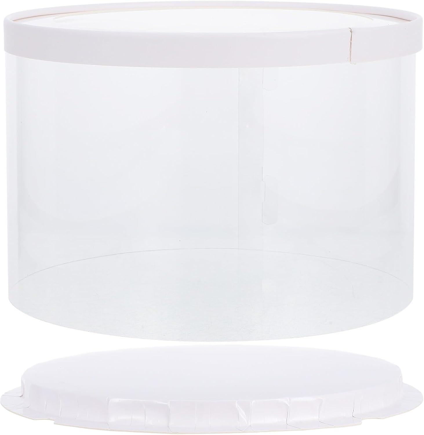 GLEAVI 4pcs 8-inch Single-layer Cake Storage Boxes with Lids Cake Transport Containers for Events Wedding Carrier Boxes