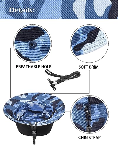 Zylioo L/XL/XX-Large kapelusze przeciwsłoneczne typu bucket, duże odwracalne kapelusze wędkarskie, dwustronna ochrona UV, kapelusz rybacki do golfa, wędrówek i aktywności outdoor, XXL-3XL