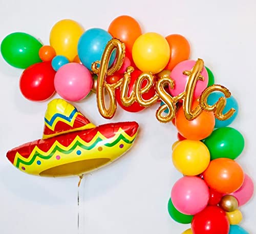 Balonar 135Pcs Diy Fiesta Birthday Balloons Garland Kits With  Balloons For Boys Girls Birthday Mexican Party Decorations Children Birthday Baby Shower Ceremony Anniversary Balloon Chain. (Colorful) #TOP7