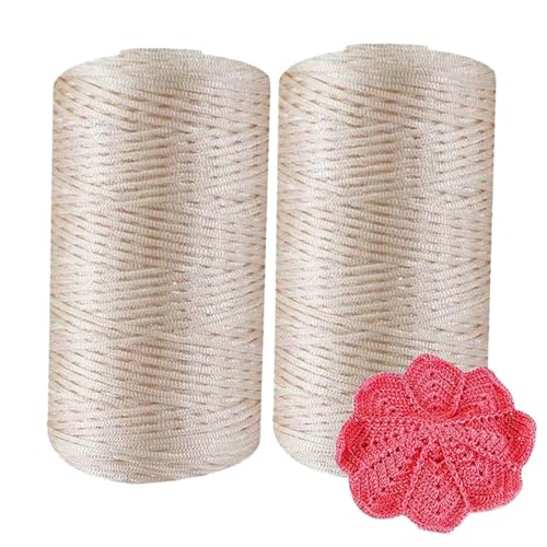 Cuerda De Nailon para Anudar China y Exteriores | Cordón De De Ganchillo, Fino De Algodón Hielo | para Crochet, Bolsos, Abalorios, Manualidades De Bricolaje