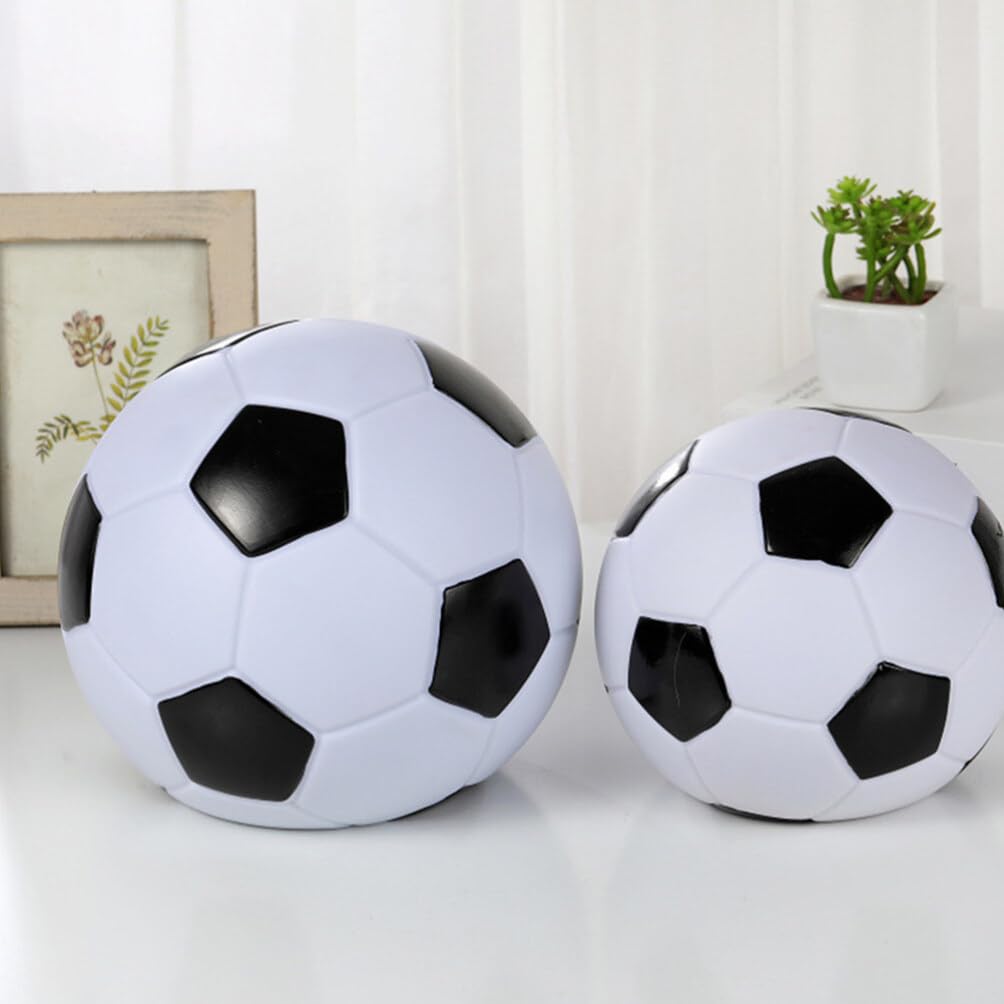 TOYANDONA 2pezzi Salvadanaio da Calcio Salvadanaio Decorativo Forma di Pallone da Calcio per Ragazzi e Ragazzo Ragazza Ragazza Decorazione per Camera da Letto e Scrivania