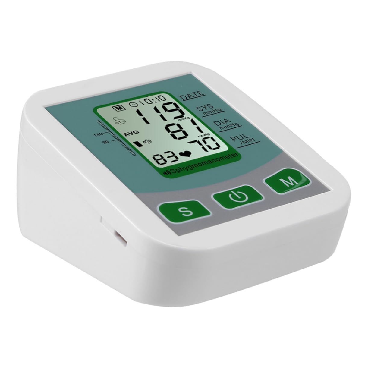 Tensiomètre Bras Numérique Vocal Automatique Blanc Abs 1pc