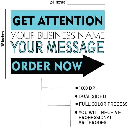 Coroplast Sign 18" x 24" 2 Side 2 Color White Background