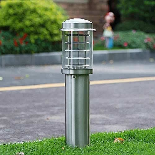BUNCC Modern Stainless Steel Bollard Light Outdoor Pathway Landscape Lamp