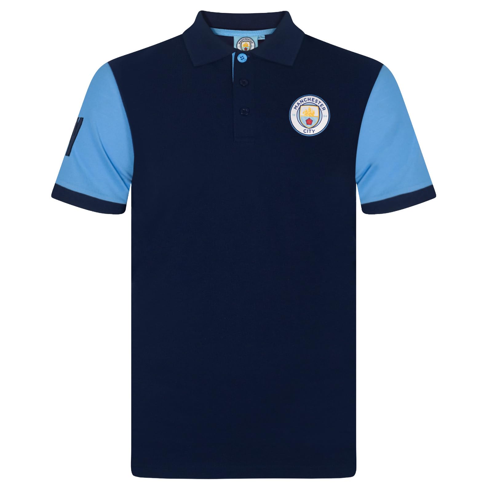 Manchester City FC Men's Polo Shirt - Blue - Size L