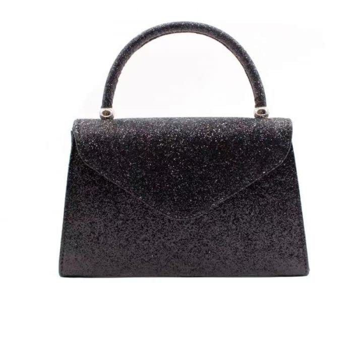 Fontanella Fashion Women's Glitter Shiny Sparkling Elegant Evening Clutch Bag With Handle And Chain Strap For Wedding Bridal Prom Party Clutch Dinner