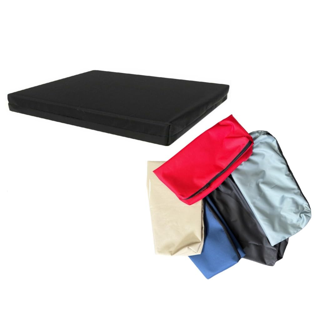 Goldstar 3" 8cm Thick Replacement Waterproof Cushion Cover Only For Rattan Chair Sofa Pad Outdoor Garden, 45 x 45 cm (18" x 18"), Black