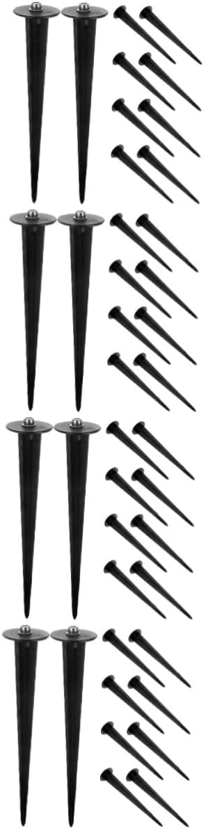 Mipcase 40pcs Solar Ground Stakes for Landscape Lighting Replacement Spikes for Outdoor Garden Lamps Easy to Install and Weather-Resistant Black